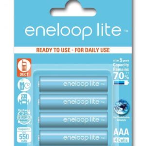 4kpl AAA Eneloop Lite NiMH-akkuparistot 3000x ladattavat