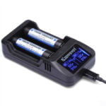 Keeppower L2 2-paikkainen Li-Ion USB-digilaturi esim. 18650 18490 18350 14500 16340 26650