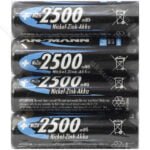NiZn 1,6V AA-akut 4 kpl Ansmann 2500 mWh (1500 mAh)