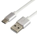 Everactive USB-C johto 1.0 m 3,0A taipuisa ja kestävä silikonikuori - Valkoinen
