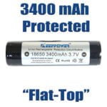 18650 Keeppower (Panasonic) 3400 mAh suojapiirillinen Li-Ion akku (Flat-Top)