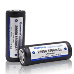 26650 Keeppower 5500 mAh 10A Li-Ion akku 3,6 V - Suojapiirillä - Flat-top (1 kpl)