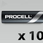 10 kpl AA LR6 PC1500 Duracell Procell 1,5 V alkaliparisto (bulk)