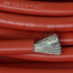 10 AWG taipuisa kuparijohto Punainen - 1 metri