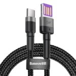 Baseus USB-C johto 100cm 5A 40W punottu - Musta