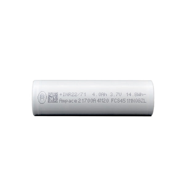 Ampace INR21700-JP40 4000mAh Li-Ion 3,6V 45A flat-top tabless akkukenno - Image 2