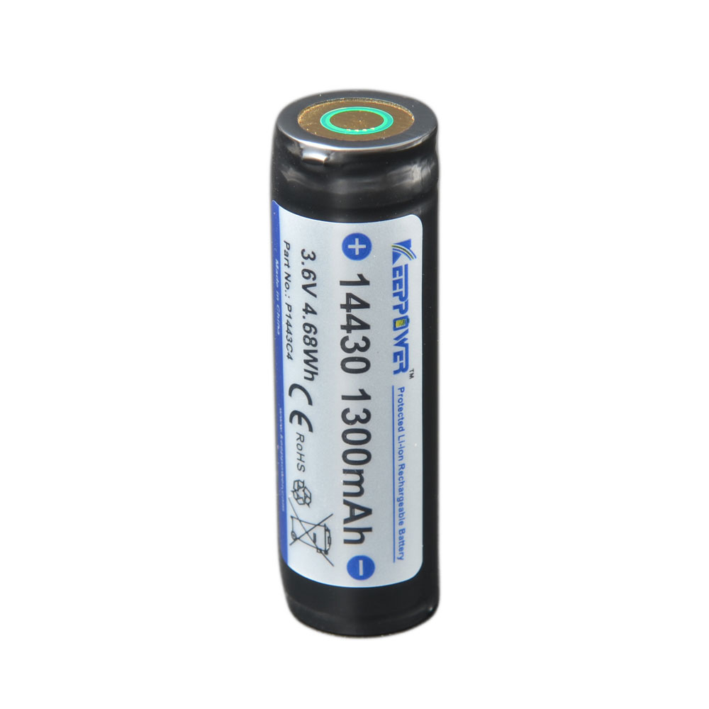 Erikoisakku 14430 - KeepPower P1443C4 1300 mAh 3,7V - 1 kpl - plus / miinus samassa päässä! - Image 2