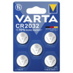 5 kpl pakkaus Varta CR2032 litiumparisto 3V