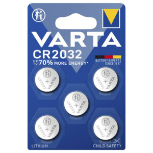 5 kpl pakkaus Varta CR2032 litiumparisto 3V